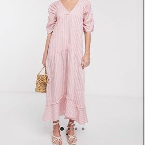 Maxi Smocked Dress with tiered skirt